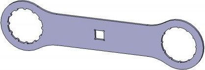Chiave di smontaggio per cuscinetti neri a 12 scanalature