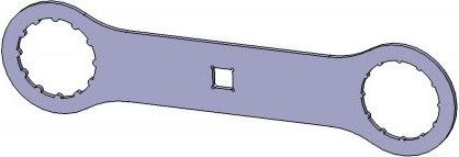 Chiave di smontaggio per cuscinetti neri a 12 scanalature