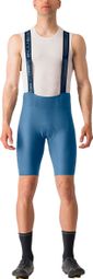 Castelli Espresso Kurze Trägerhose Blau Metallic