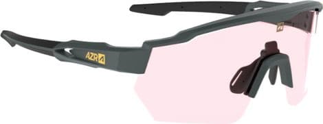 AZR Kromic Race RX Matte Carbon/Black / Iridescent Pink Photochromic Lens