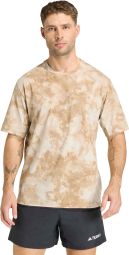 Adidas Terrex T-shirt met korte mouwen, Multi Spray Dye, beige, heren