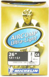 MICHELIN Chambre à air VTT C4 AIRCOMP Ultralight 26x1.5/2.20 Valve Presta 40mm