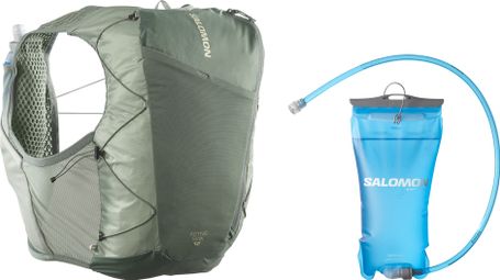 Sac d'Hydratation Unisexe Salomon Active Skin 12 + Poche à Eau 1.5L Vert