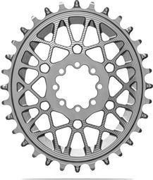 AbsoluteBlack Direct Mount 3 mm Offset Sram T-Type Aluminium Narrow Wide Chainring Black Silver