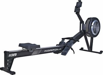 Rameur ION Fitness Norfolk – Volant d’inertie 5 kg – Résistance air – Pliable –  LCD