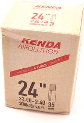Chambre à air de vélo KENDA Airolution 24 x 2 00 - 2 40 pouces AV