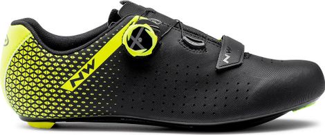 Zapatillas Northwave CORE PLUS 2 Negro/Amarillo Fluo Talla 47 - Producto Renovado