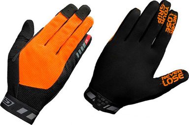 GripGrab Vertical Long Gloves Black Orange