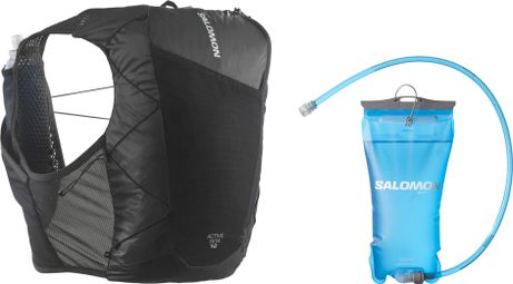 Sac d'Hydratation Unisexe Salomon Active Skin 12 + Poche à Eau 1.5L Noir