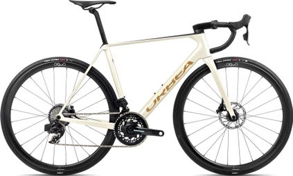 Vélo de Route Orbea Orca M21eTEAM PWR Sram Force eTap AXS 12V 700 mm Blanc Ivory Rouge Burgundy 2024