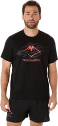 Maglia a maniche corte Asics Fujitrail Logo Nero/Rosso Uomo