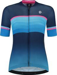 Maillot Manches Courtes Velo Rogelli Impress II - Femme - Bleu/Rose/Noir