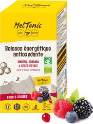 Pak van 6 Meltonic Organic Antioxidant Red Fruit Energy Drinks 6x35g