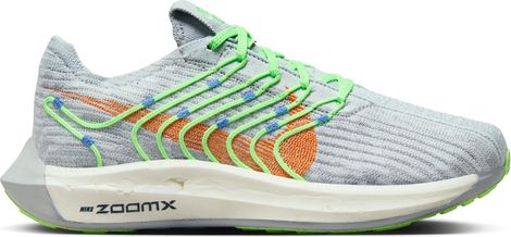 Damen Laufschuhe Nike Pegasus Turbo Flyknit Next Nature Grau Grün Orange