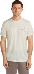 Icebreaker 150 Tech Lite Tee Peaceful Pass T-shirt, ecru/wit, heren 