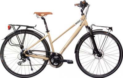 Bicyklet Colette Bicicleta de Ciudad para Mujer Shimano Acera/Altus 8S 700 mm Marfil Brillante