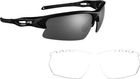 AZR Huez Black Mirror Grey Lens + Clear Lens