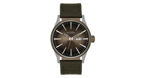 Montre unisexe nixon sentry nylon silver/lt marron