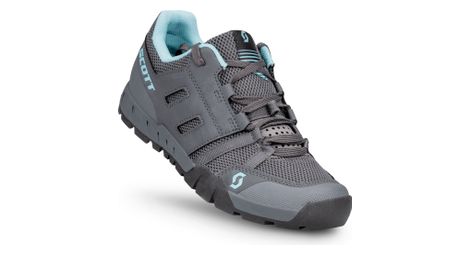 Zapatillas de pedal scott sport crus-r  flatgris/azul para mujer