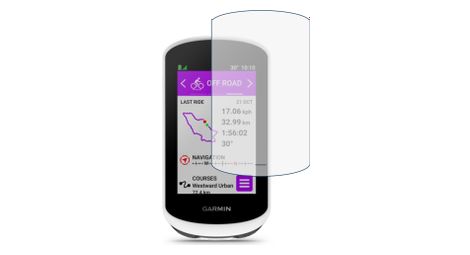 Ecran de protection en verre trempé pour garmin edge explore 2