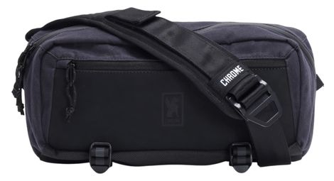 Chrome Mini Kadet 5L Umhängetasche aus schwarzem Canvas und Leder
