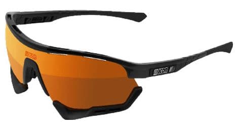 Scicon aerotech xxl brille schwarz glänzend / bronze verspiegelt