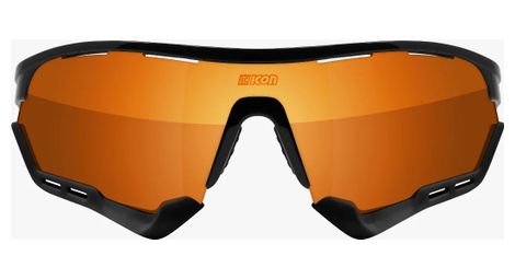 Aerotech Xxl Brille Schwarz Glanzend Bronze Verspiegelt