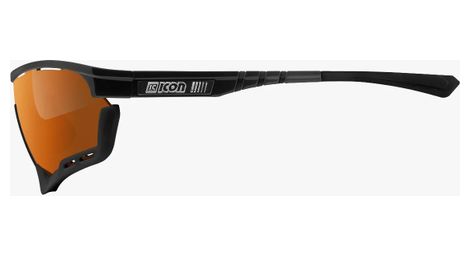 Aerotech Xxl Brille Schwarz Glanzend Bronze Verspiegelt