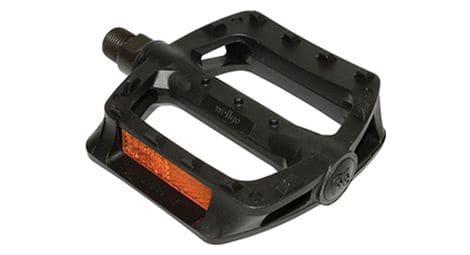 Pedale bmx newton resine noir 1-2  roulement du (paire sur carte)