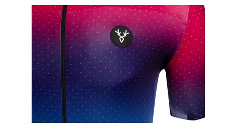 Maillot manches courtes lebram vence rouge bleu coupe ajustee