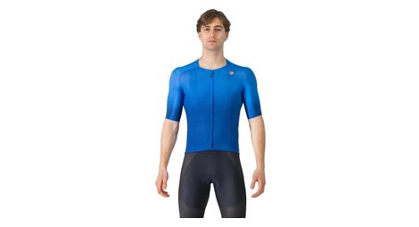 Maillot de manga corta castelli upf azul para hombre
