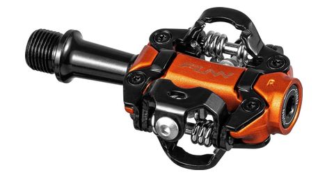 pair of funn tactic orange automatic pedals