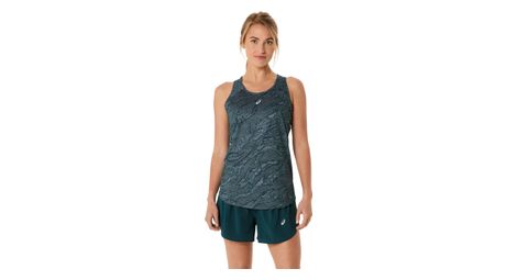 Canotta asics road all over print donna verde/rosa
