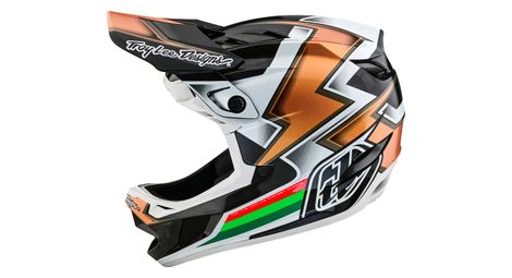 Troy lee designs d4 carbon casco integrale nero/arancione