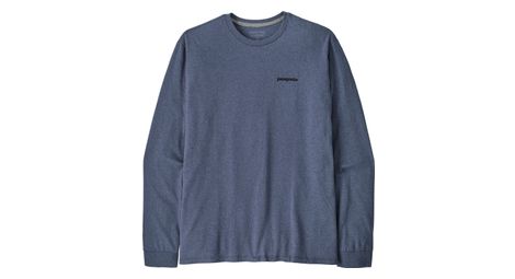 T-shirt manches longues patagonia p-6 logo responsibili-tee bleu homme