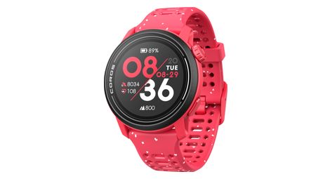 Reloj gps coros pace 3 correa de silicona roja