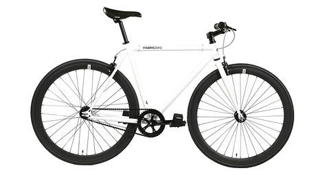 Velo fixie fabricbike original 28 fixed gear hi ten acier blanc et noir