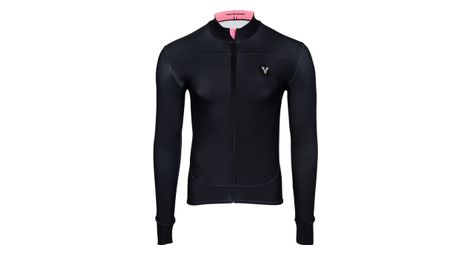 Maillot manches longues lebram croix fry noir rose coupe ajustee