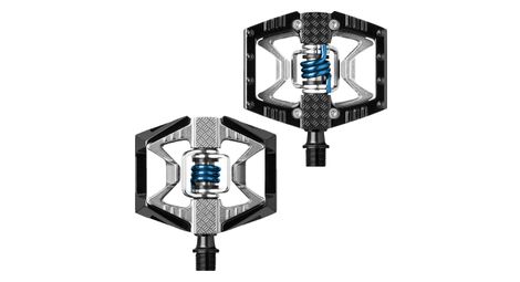 Par de pedales crankbrothers double shot 2 negro/plata/azul