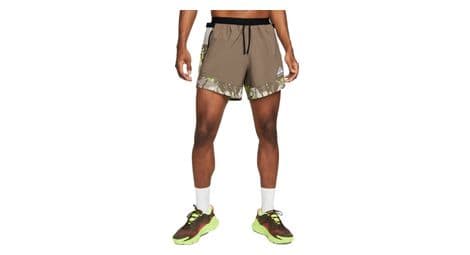 Nike dri-fit flex stride trail shorts grey yellow xl