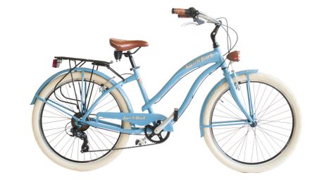 Vélo via veneto vv790l cruiser, cadre en aluminium, 6 vitesses, roues 26 × 2.125