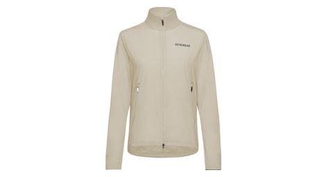 Chaqueta cortaviento gore wear concurve beige para mujer