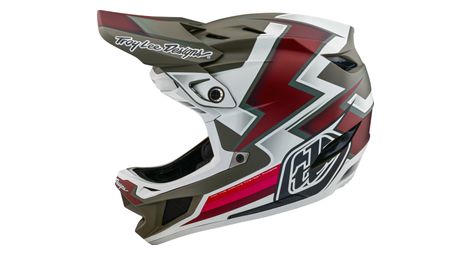 Casque intégral troy lee designs d4 composite gris/rouge