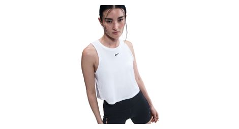 Débardeur crop nike one classic blanc femme