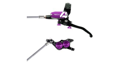 Hope tech 4 e4 disc break - tubo intrecciato anteriore nero / viola