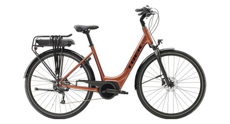 Vélo de ville électrique trek verve+ 1 lowstep shimano tourney/altus 8v 300 wh orange foncé 2023