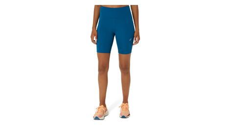 Cuissard asics road high waist 8in bleu femme