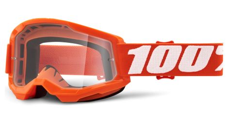 100% strata 2 goggle | orange | clear lenses