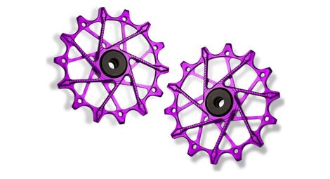 Paire de galets de dérailleur garbaruk pour shimano 12v violet