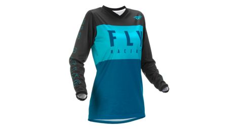 Maillot manches longues femme fly racing f 16 bleu noir